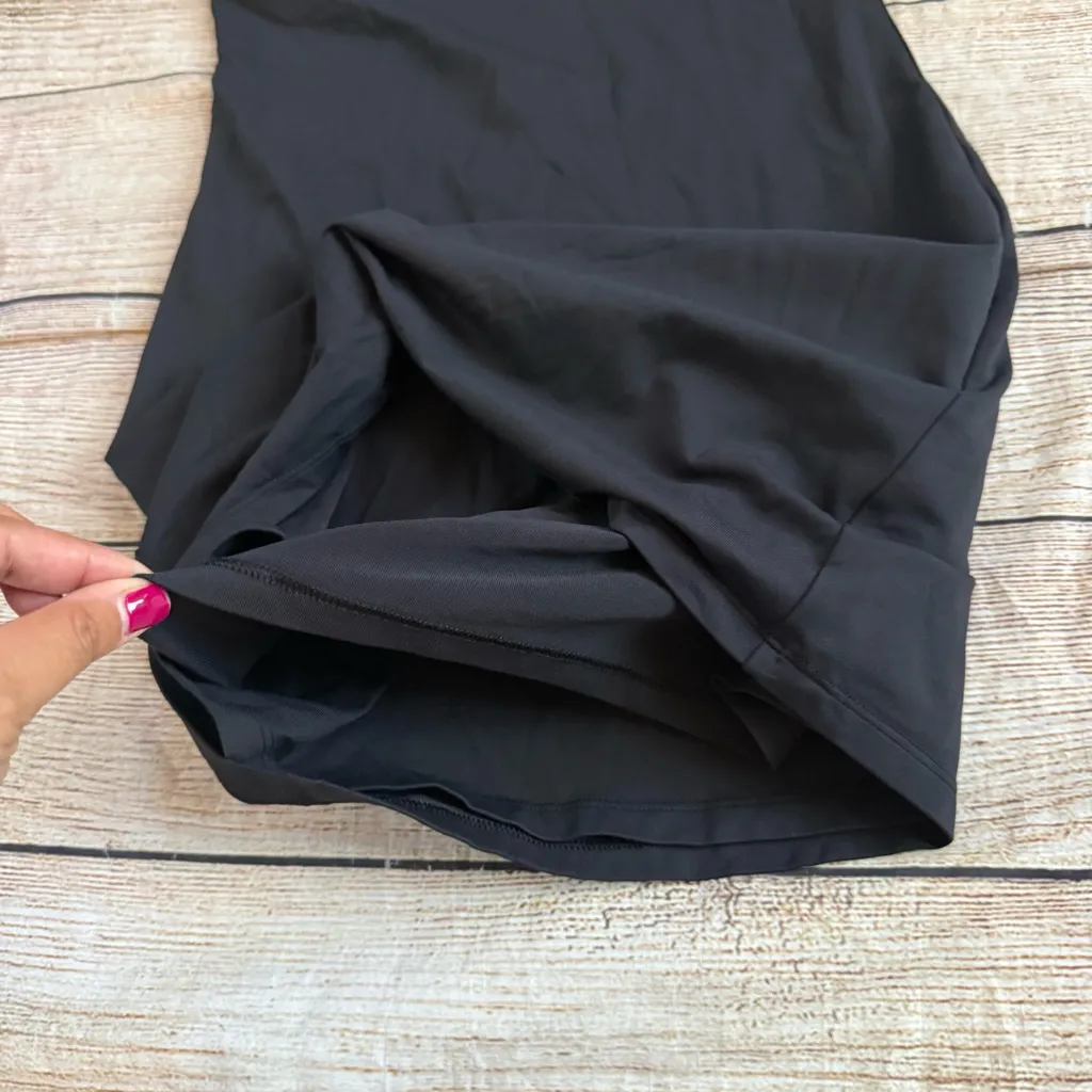 Aritzia Babaton Contour V-Neck Black Mini Dress Sz Medium Sleeveless Bodycon - Image 5