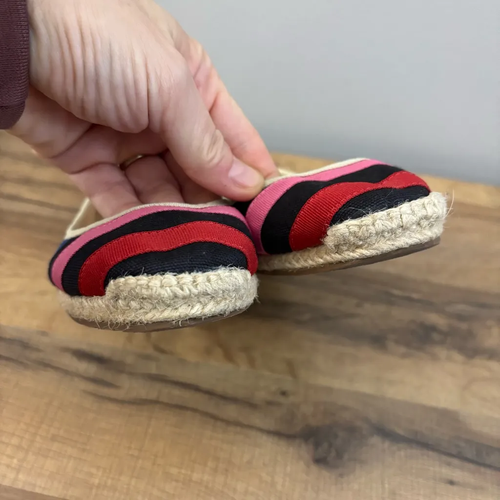 Kate Spade New York Espadrille Ribbon Stripe Flats Slip On Shoes - Image 4