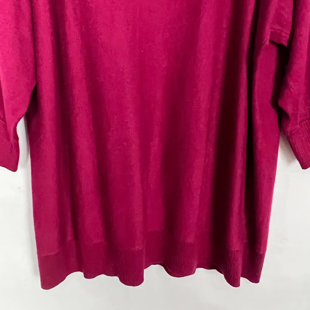 Attention Plus Women's Cold Shoulder Pink Sweater Top Size 3X - Image 5