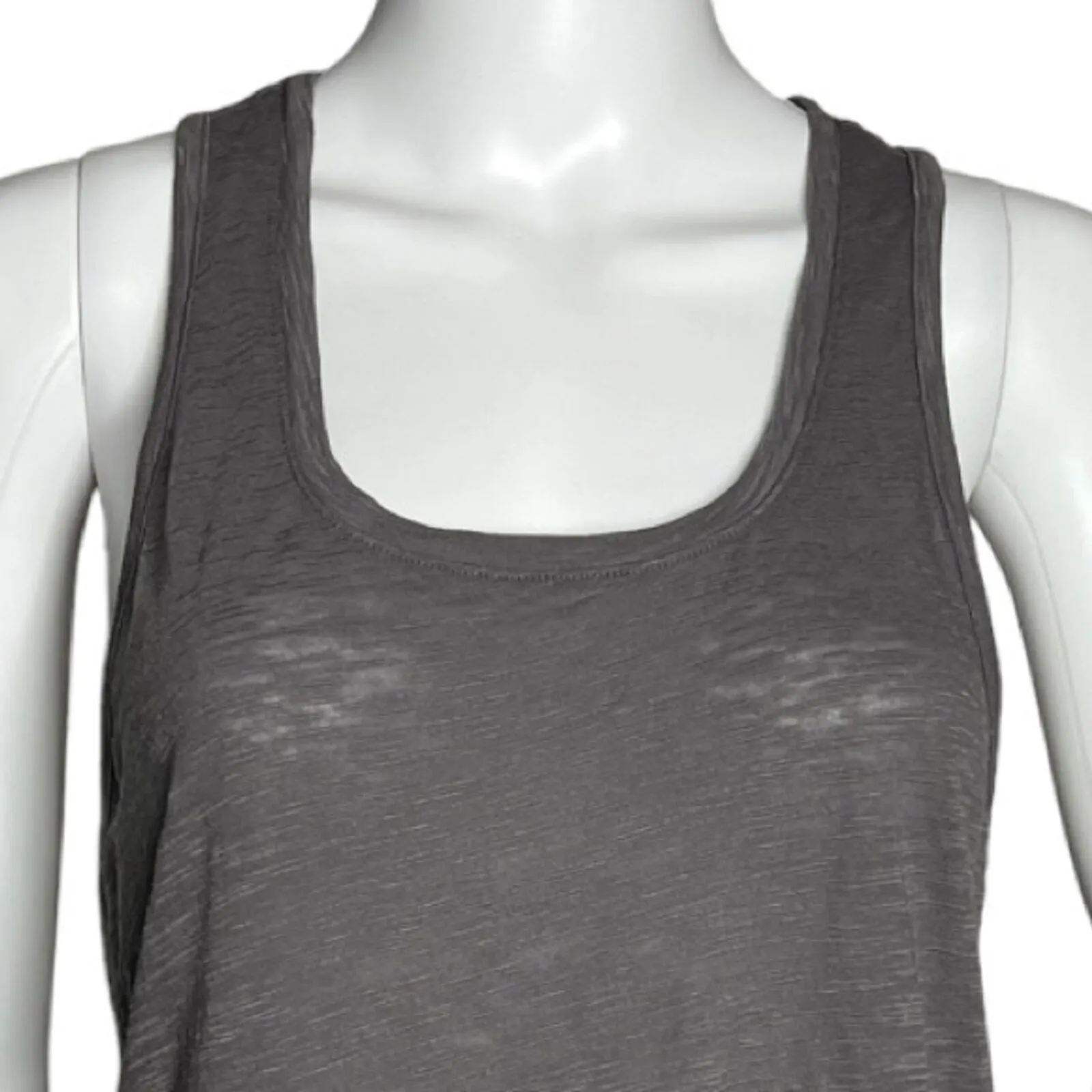 Athleta Shirt Womens Small Gray Organic Daily Racerback Tank Neutral Athleisure‎ - Image 4
