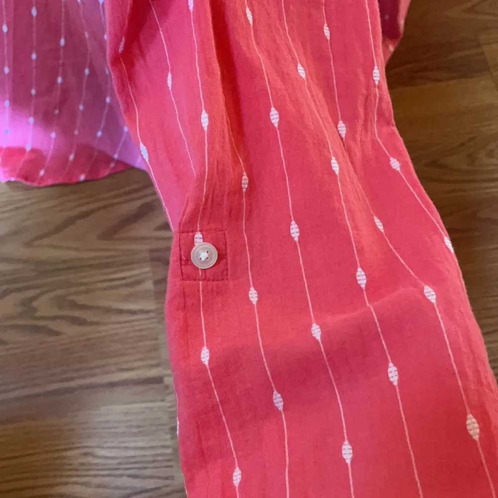 ANN TAYLOR LOFT Pink Button-Down Shirt Size Large - Image 5