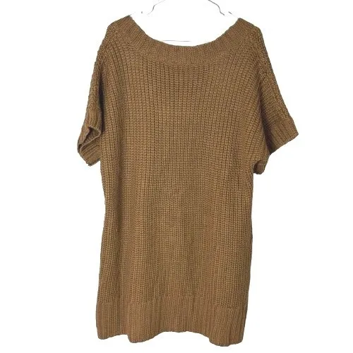 Soft Surroundings City Sweater Chunky Knit Double Breasted Camel Tan Size 1X - Image 3
