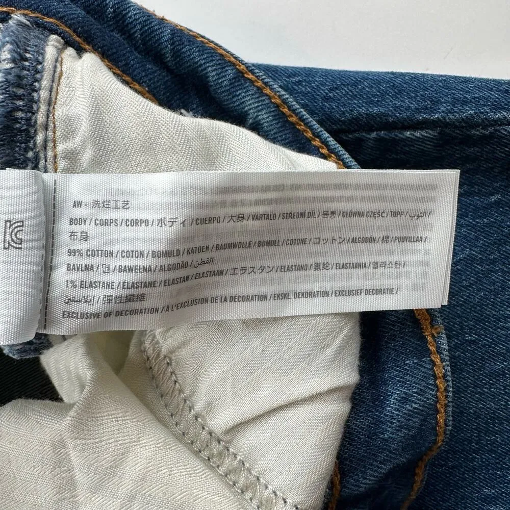 Abercrombie & Fitch Mid Rise 90s Straight Jean Dark Size 32 14r - Image 11