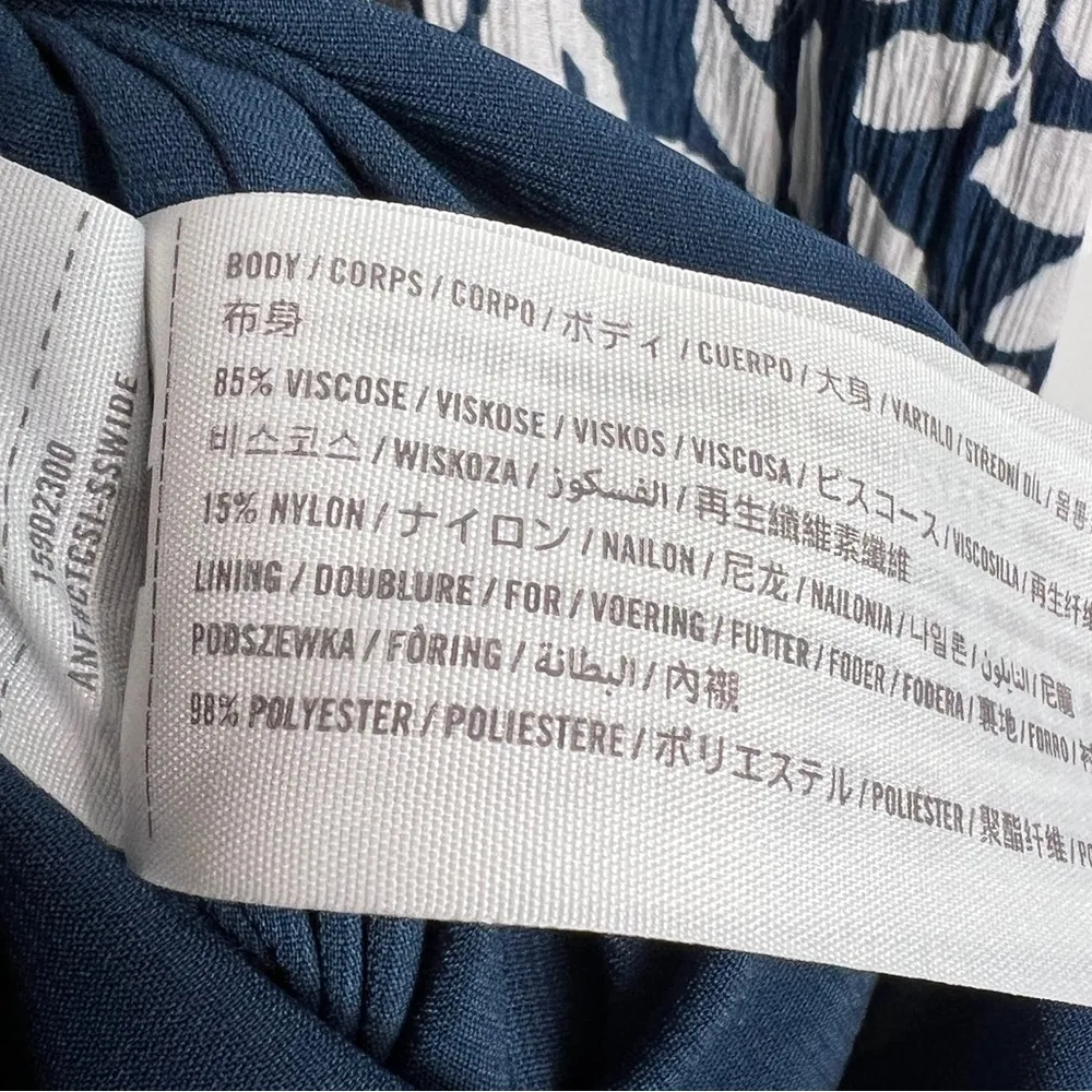 Abercrombie and Fitch Blue Floral Sleeveless Midi Dress Small Boho Casual Summer - Image 7