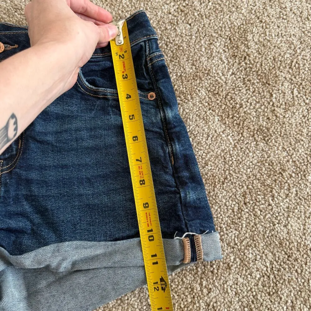 American Eagle Mom Short Size 4 Dark Wash Casual Summer Trendy Basic Staple - Image 6