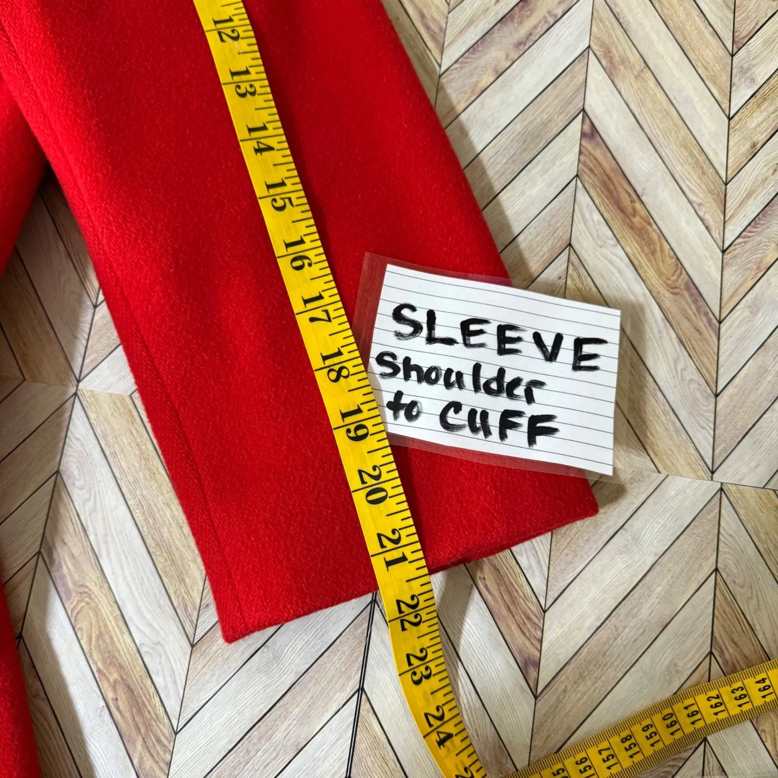 Vtg Lizsport Red Blazer Crest Gold Button Wool Blend 12 90s Holiday Festive - Image 14