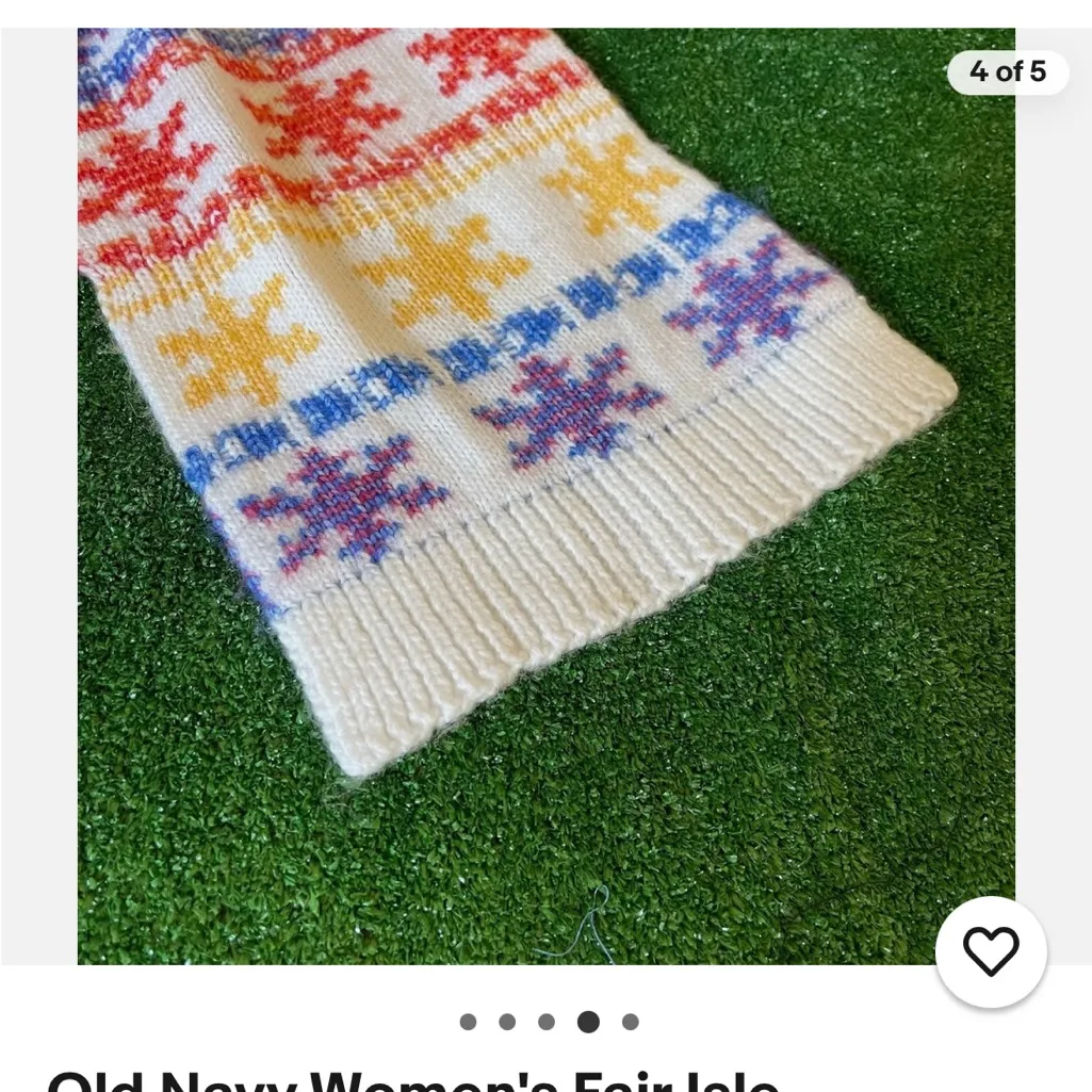 Old Navy  Colorful Knit Scarf with Snowflake Pattern | One Size - Image 9