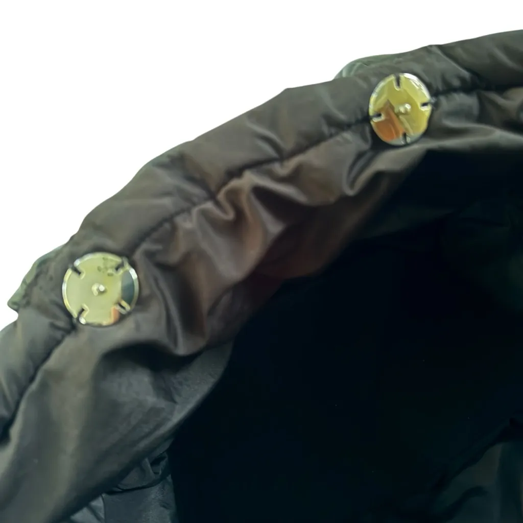 RINO & PELLE Puffer Faux Leather Quilted Shopper Tote Bag Black - Image 11