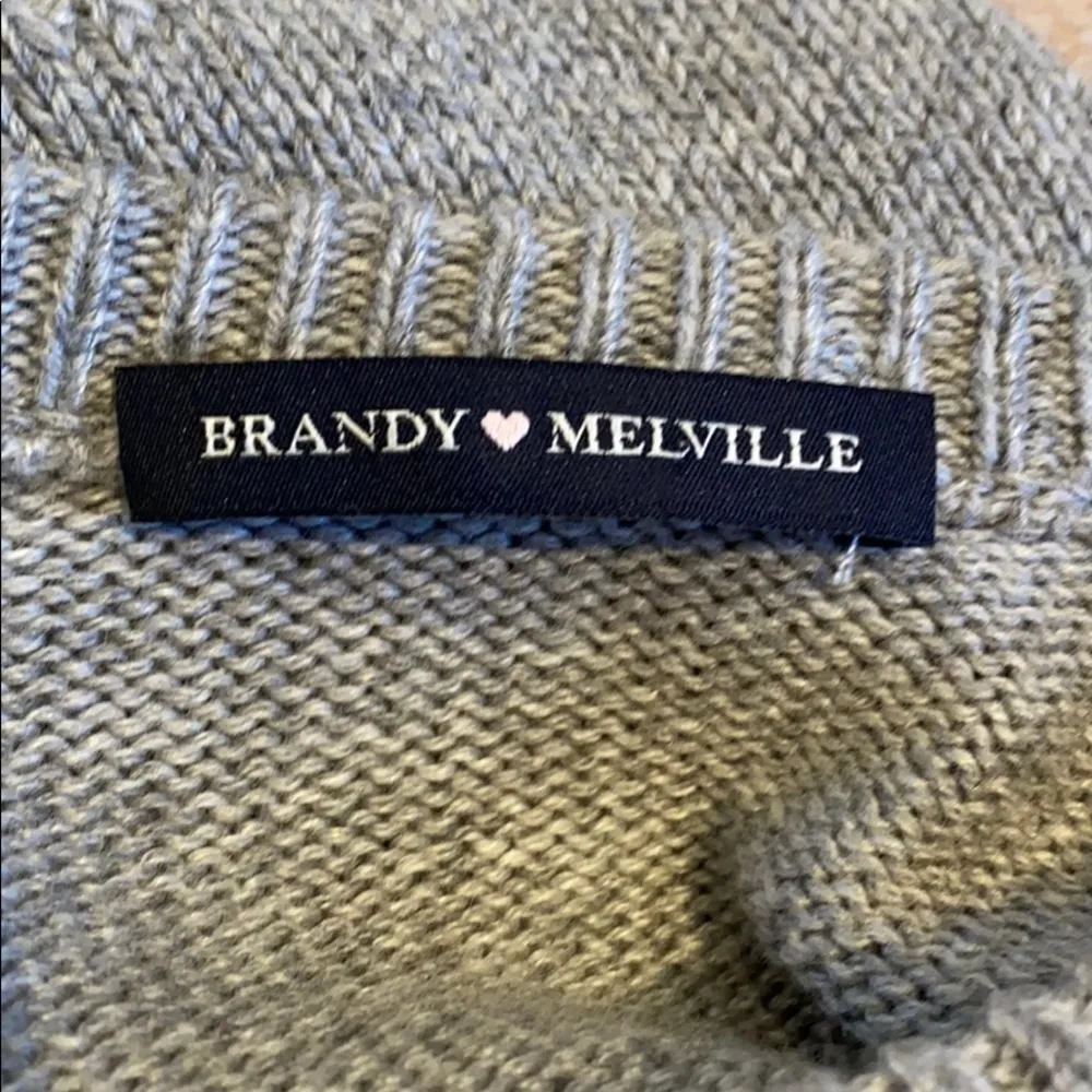 Brandy Melville gray striped wool blend sweater - Image 4