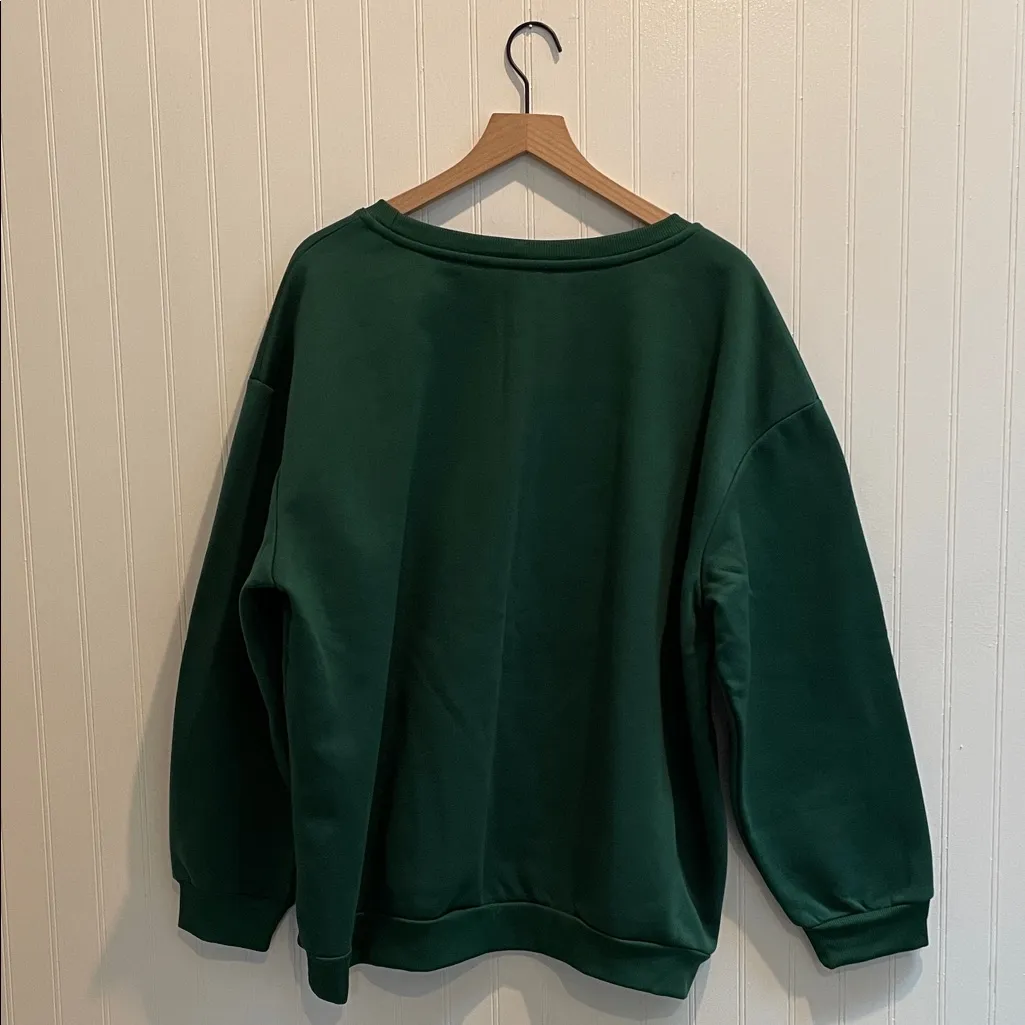 SHEIN Christmas Graphic Crewneck Sweatshirt Funny Dead Inside Jolly AF Size 4X - Image 3