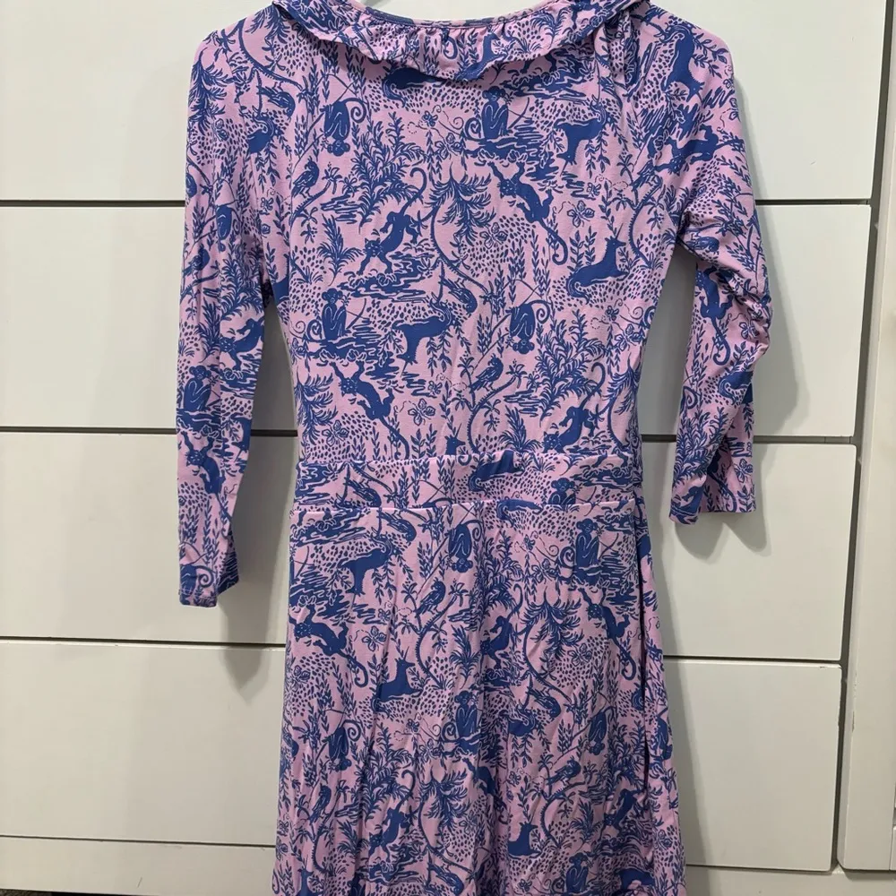 Lilly Pulitzer Jessalynne Romper Lilac Fressi Safari Dress - Image 3