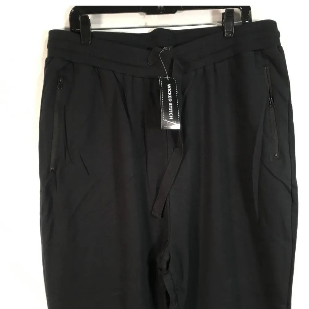 Wicked Stitch Sweatpants Joggers Black ‪ Size M - Image 3