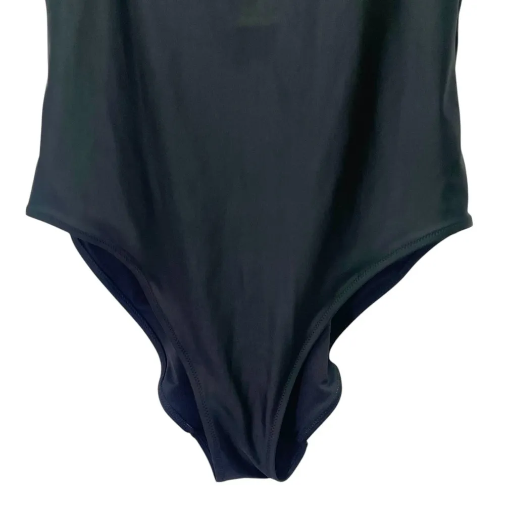 NWT Old Navy Black One Piece Swimsuit Size XL Minimal Scoop Neck Bathing Suit - Image 4