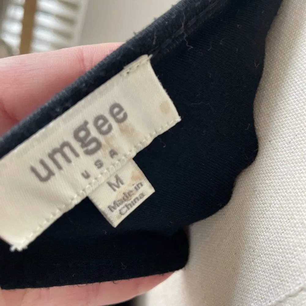 Umgee Black Tunic Tank Top Back Cut Out M - Image 6