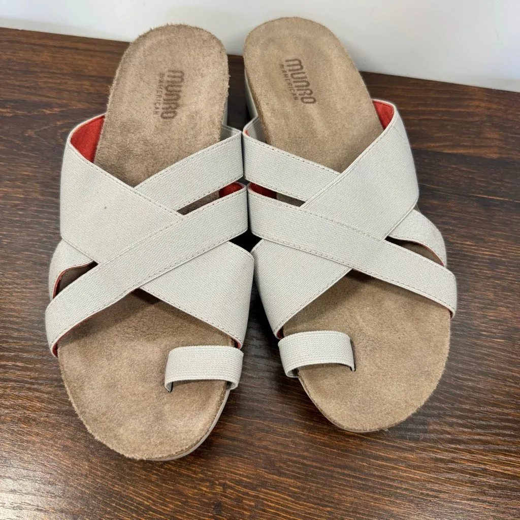 Munro leather strap walking wedge extra light sandal size 8 - Image 5