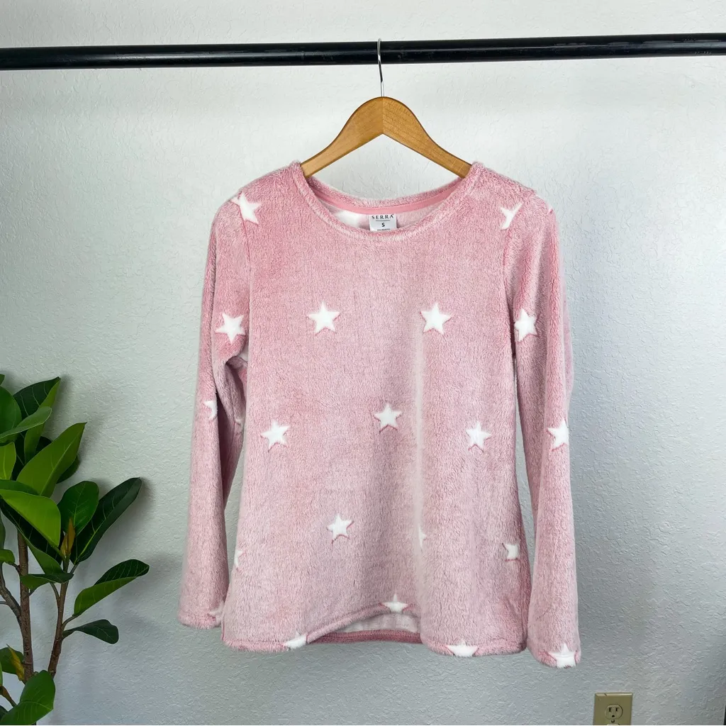 -`♡´- Free! Fuzzy Star Print Soft Pullover Sweater Size S - Image 2