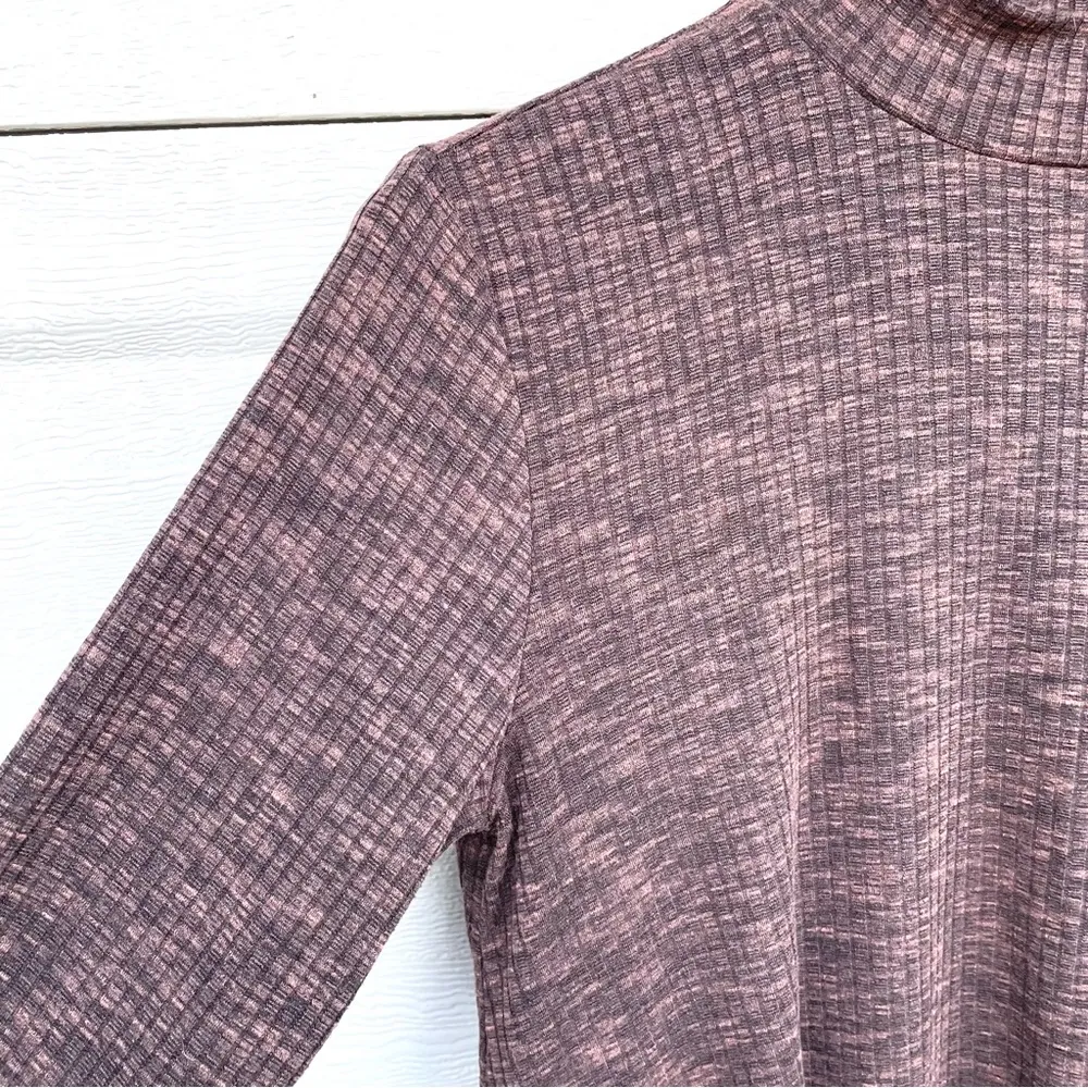 LOGO Lori Goldstein Womens Tunic Shirt Knit Lace Trim High Neck Small - Image 8