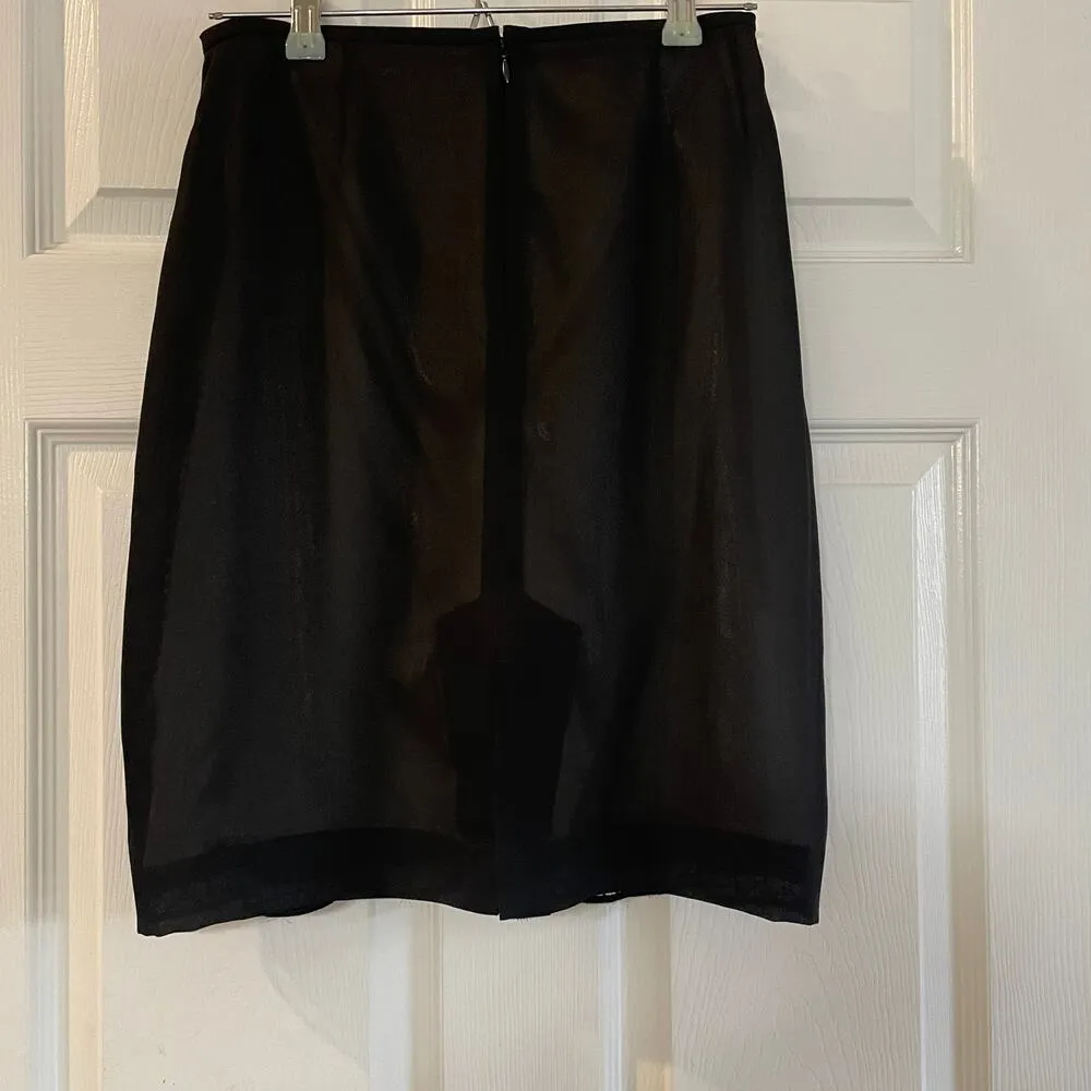 TAHARI ASL LUXE Black Champagne Stained Glass Lace. Size 12P - Image 2