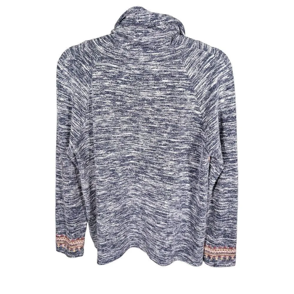 THML Blue/Gray Turtleneck Sweater Women's Size Medium - Image 2