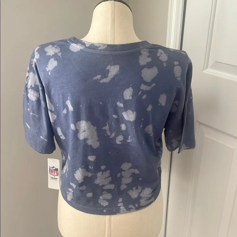 NFL Teens New York Giants Blue Tie-Dye Logo Crop Top New Size small - Image 5
