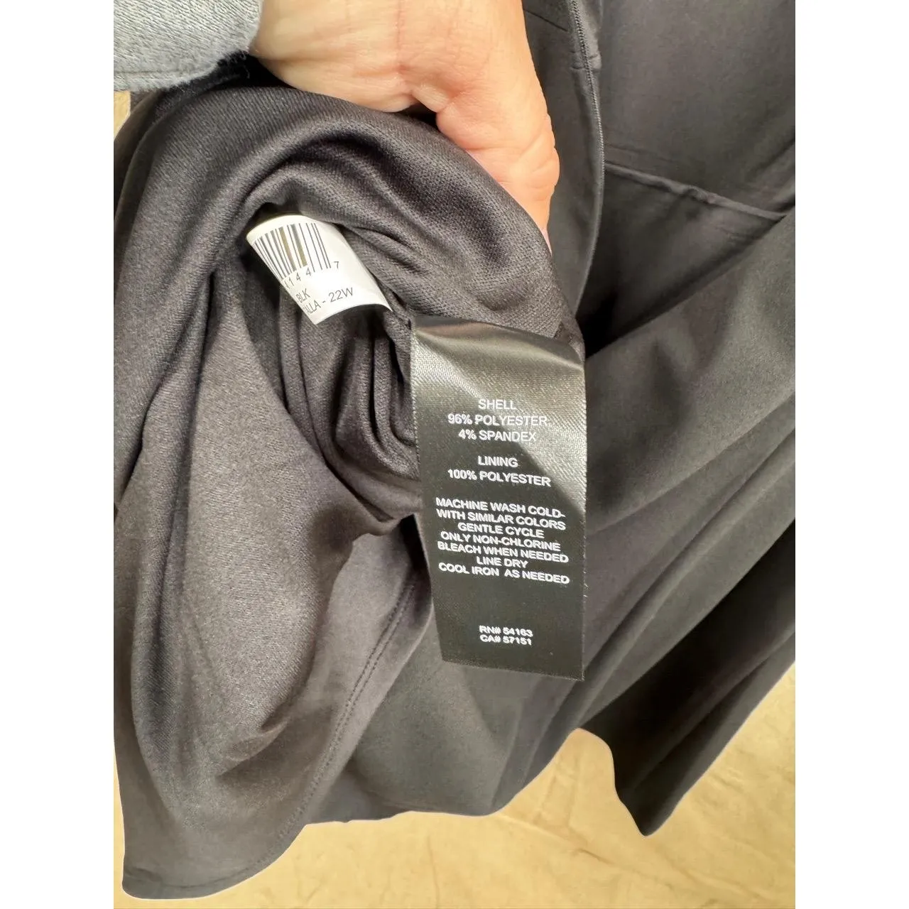 Jessica Howard Dress Womens 22W Black Short Bell Sleeve Pleated Mini - Image 8