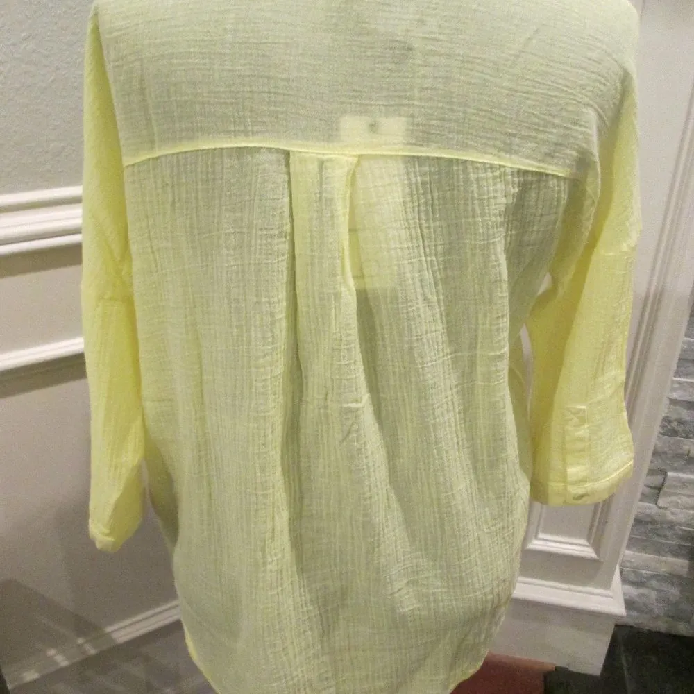 NWT - Yellow Gauze top by Bobi - Size Small - Image 4