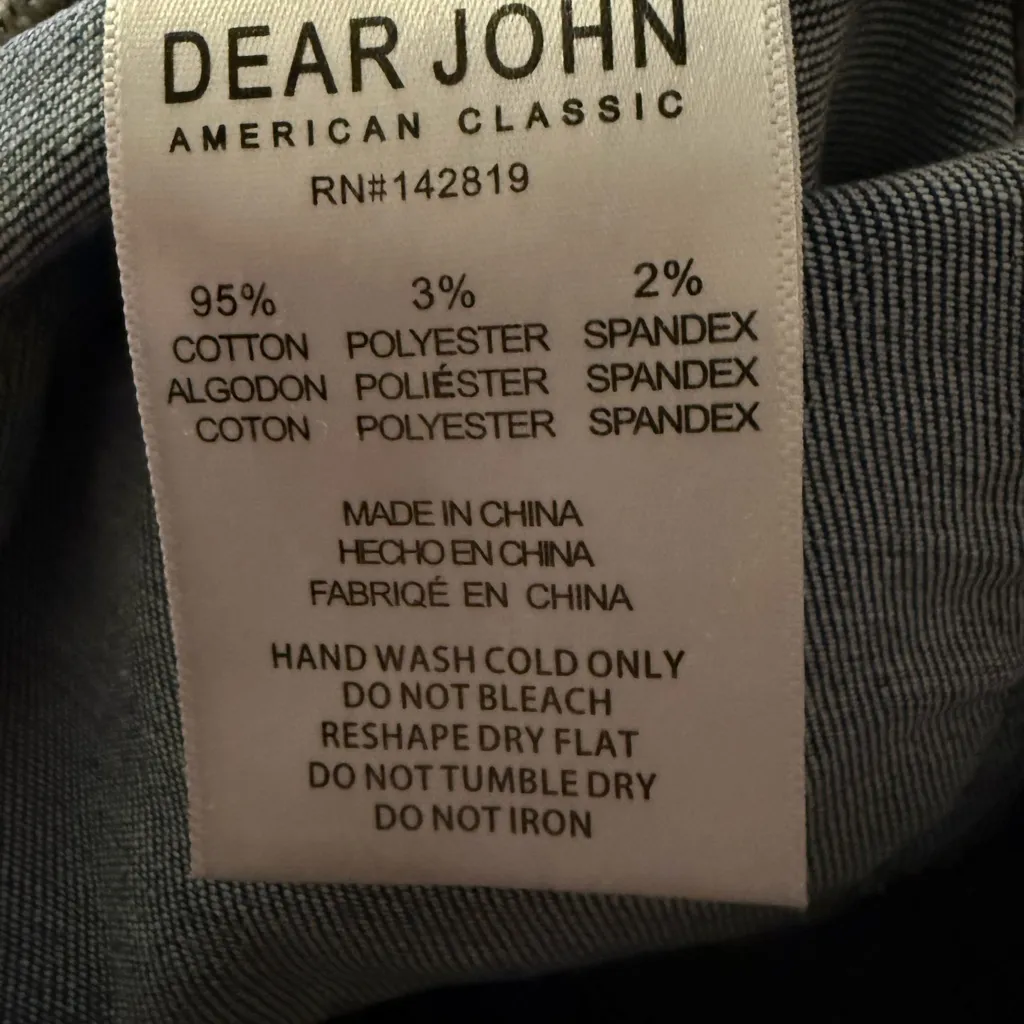 Dear John Women’s Sz 28 Joyrich Blue Comfort Skinny Jeans Side Detailing - Image 7