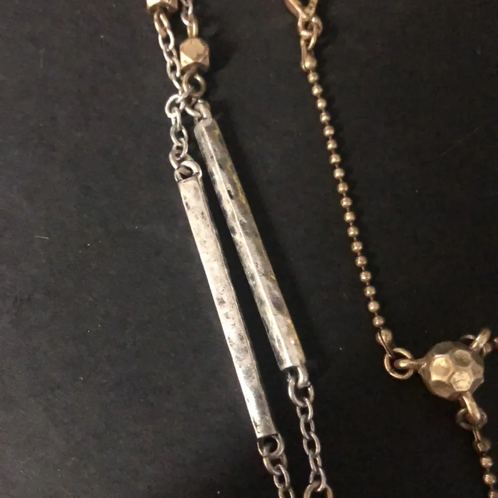 Luck brand triple strand gold and bronze toned layering chain necklace​ - Image 8