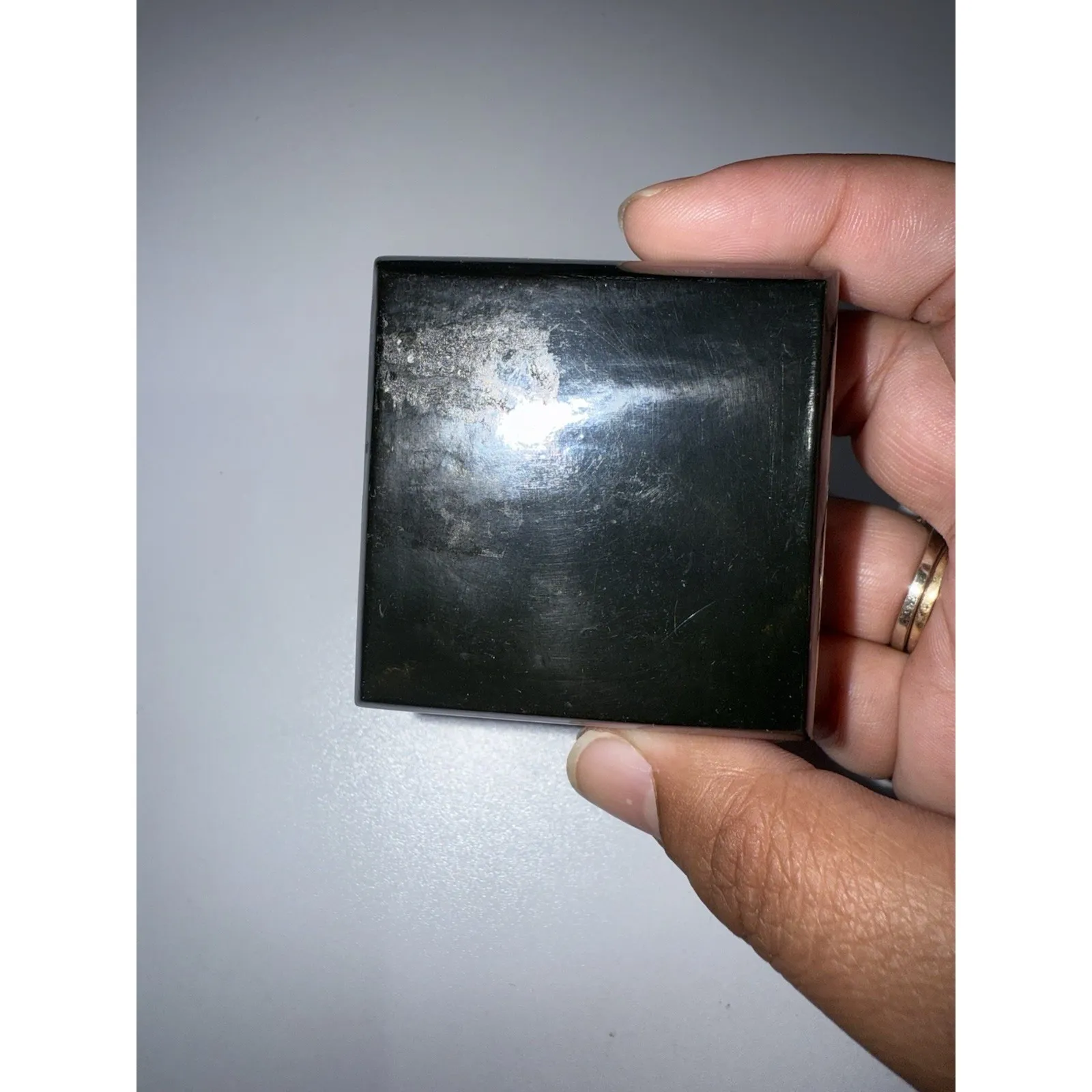 Vintage Palex Miniature Handmade Russian Lacquer Keepsake Jewelry Box Trinket Q Black - Image 4