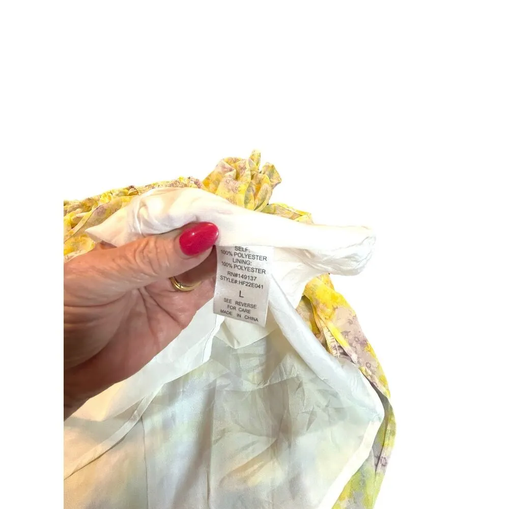 Watercolor Floral Babydoll Dress - Size  L - Image 14