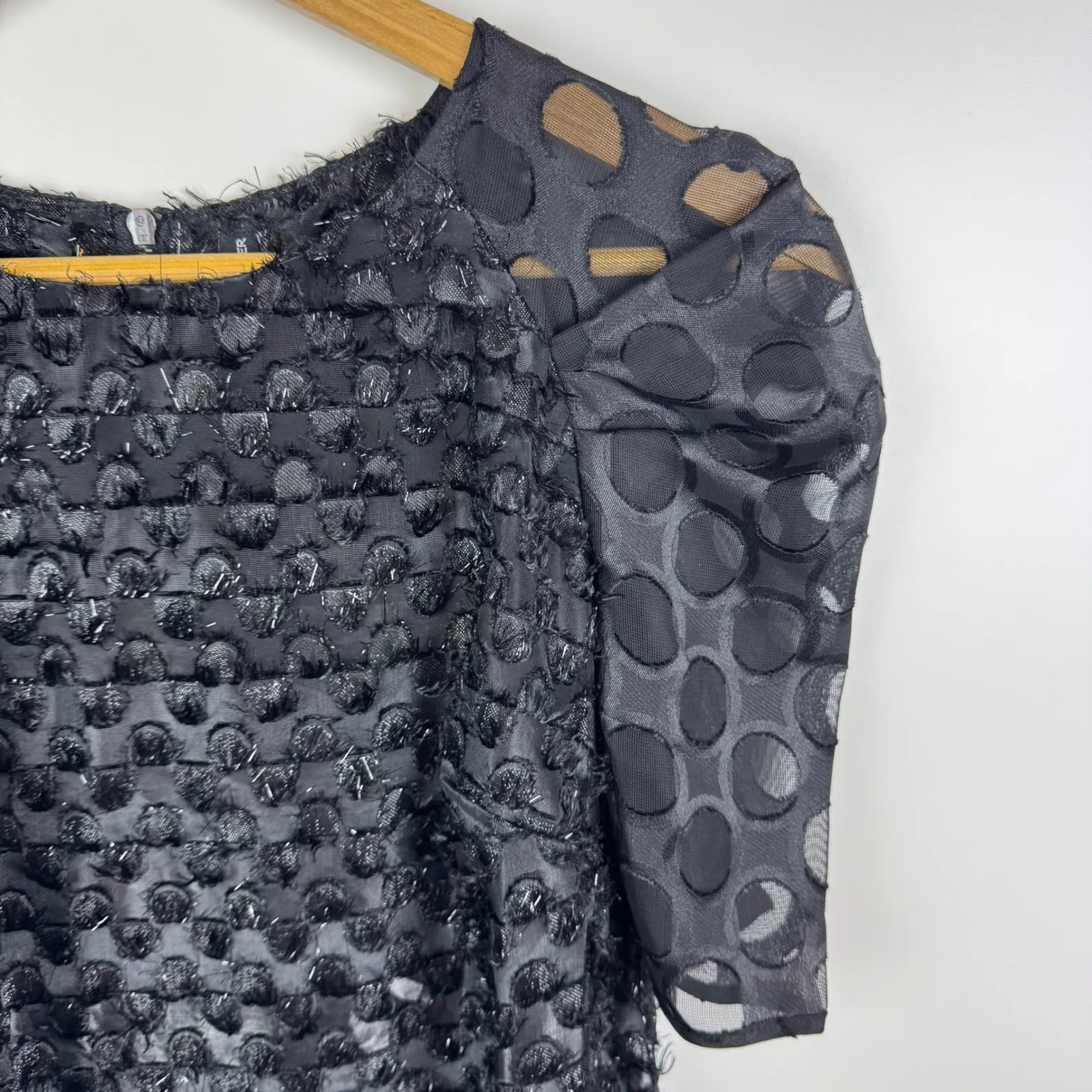 NWT W118 by‎ Walter Baker Prya Dress Size XS Black Polka Dot Puff Sleeve Party - Image 2