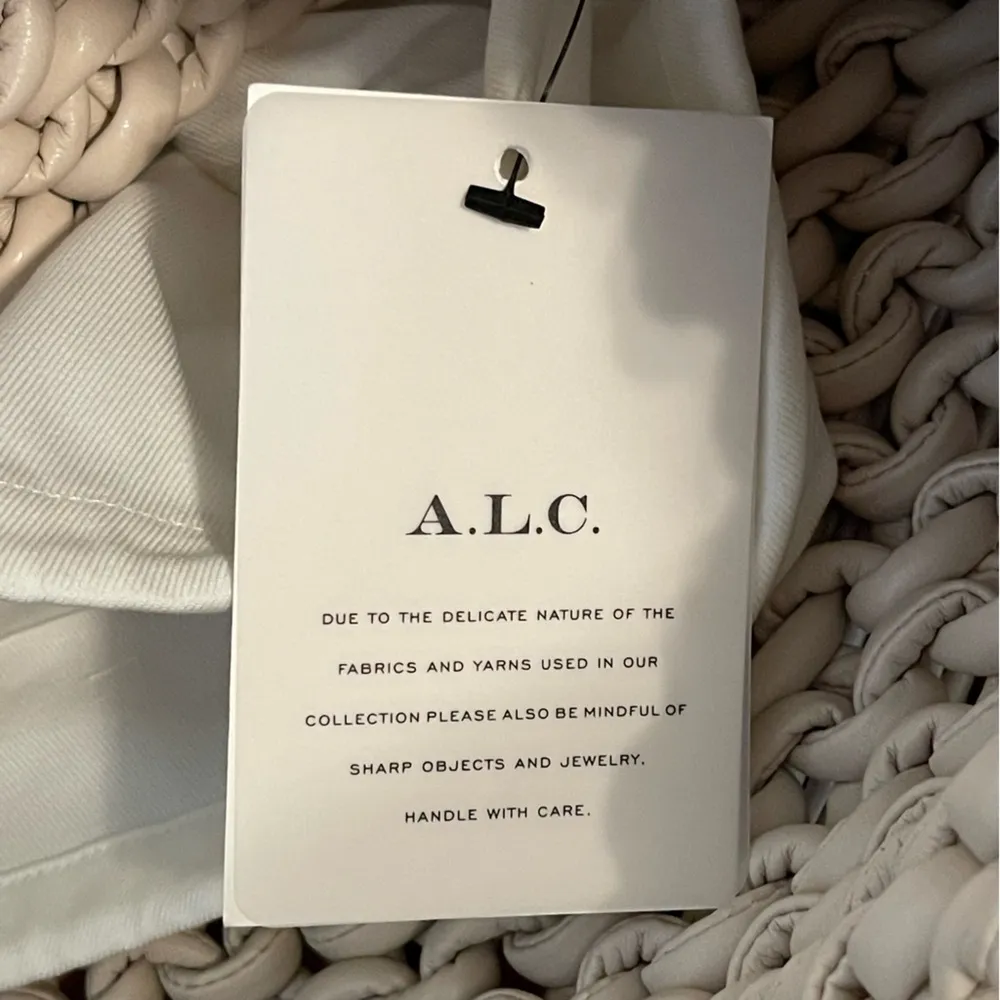 A.L.C. Knitted Leather Foldover Clutch Bag - Image 8