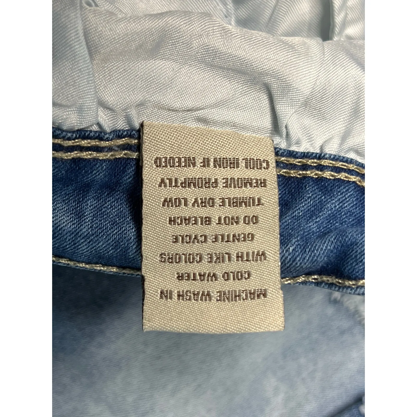 Elite Jeans Ripped Destroyed Blue Jeans High‎ Rise Punk Bohemian Sz 13/14 - Image 10