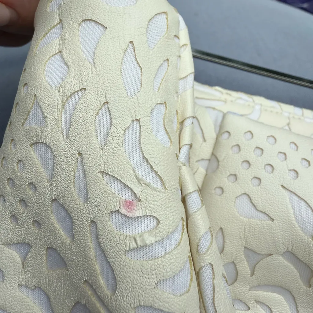 Catherine Malandrino Laser Cut Faux Leather Skirt Size 8 - Image 4