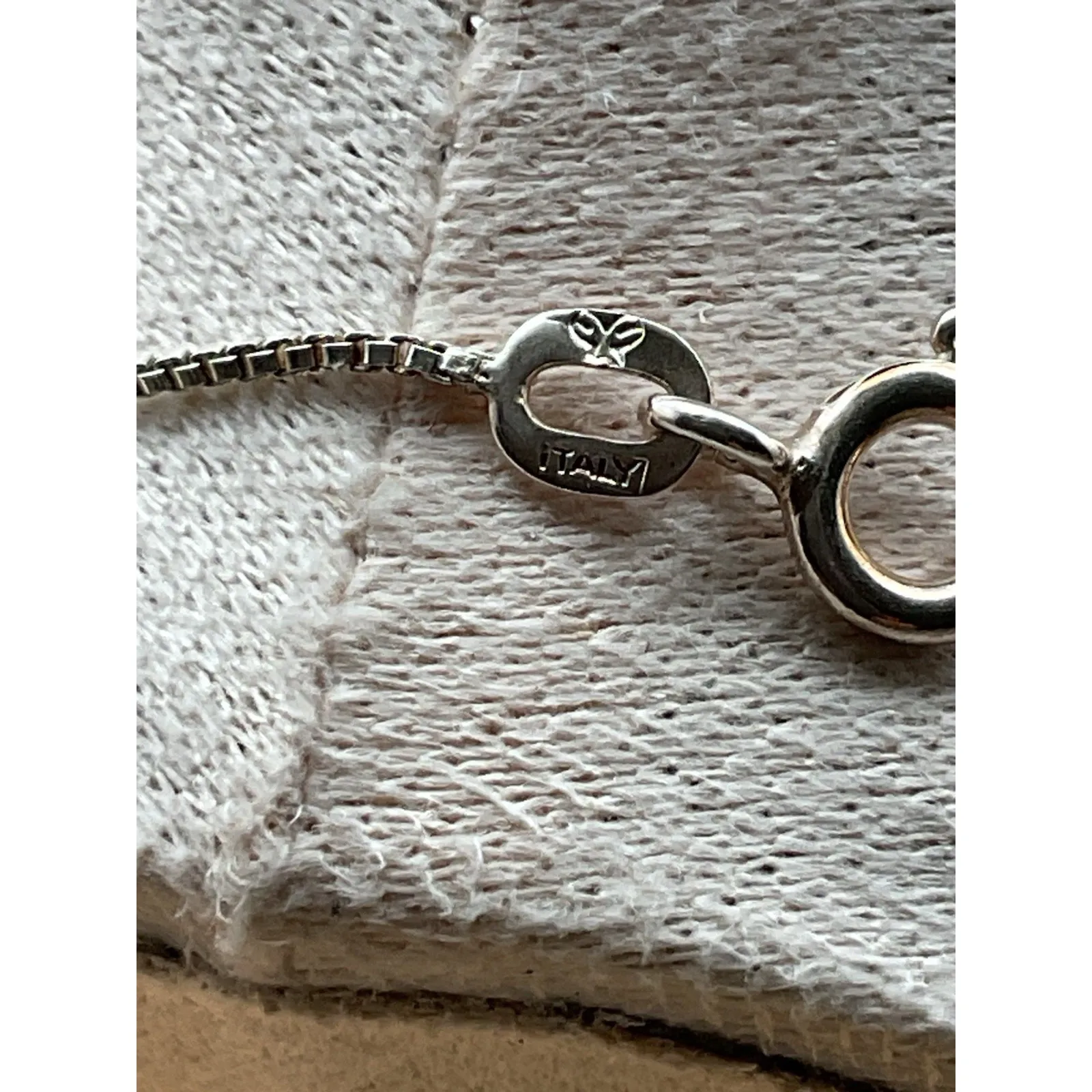 Sterling Necklace Chain-925 Italy-Filigree Heart Pendant-Silver  22" 6g - Image 7