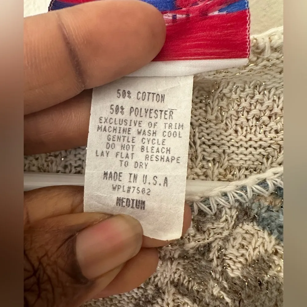 Vintage 90s Floral Sweater For Women Size Medium Romantic Fall Fashion - Image 4