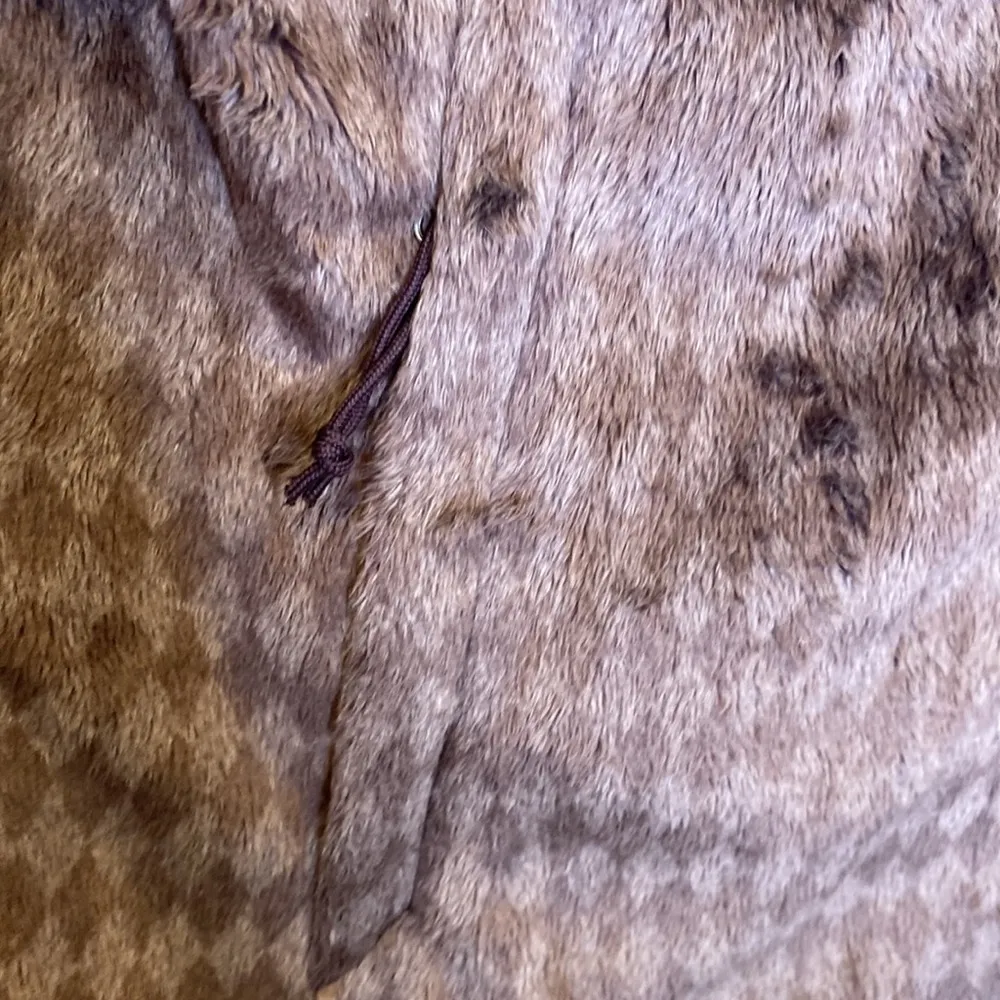 The North Face Long Sleeve Fleece Jacket Zipper Closure Diamond Pattern EUC Sz M - Image 3