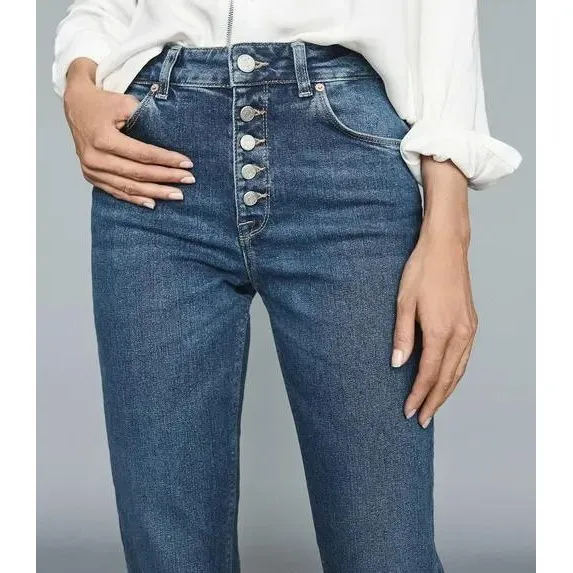 REISS Bailey Mid Rise‎ Straight Jeans Size 27 - Image 5