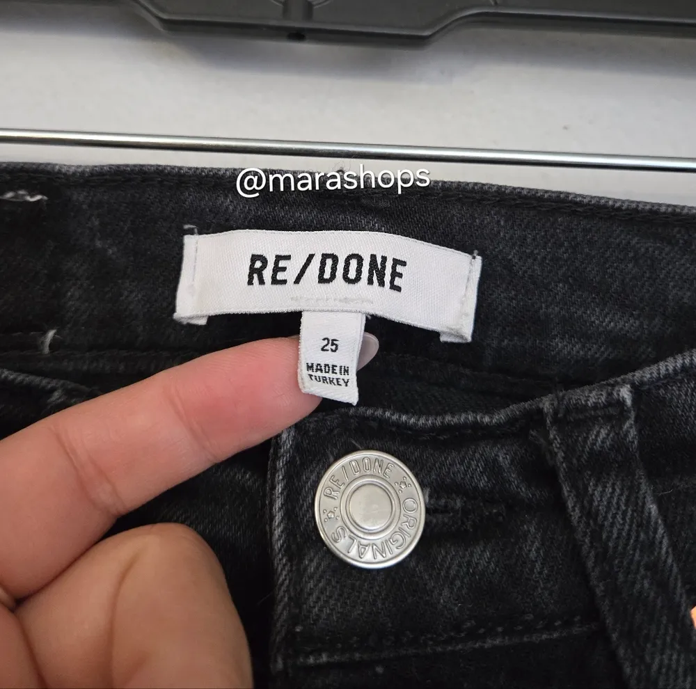 RE/DONE 70s Black High-Rise Stove Pipe Jeans - Image 6