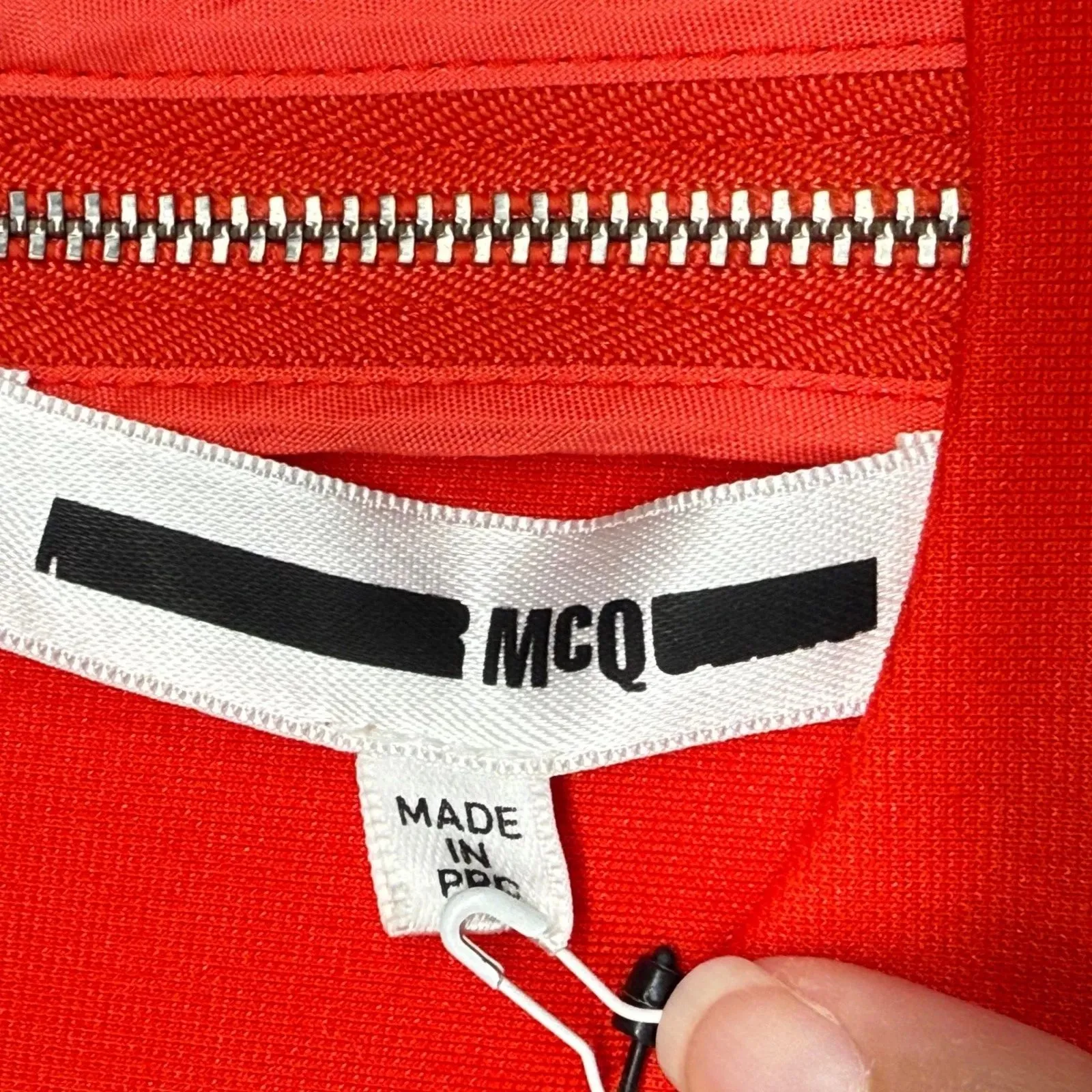 MCQ by Alexander McQueen Red Midi Dress Fit & Flare Short Sleeve Career Party XS - Image 5