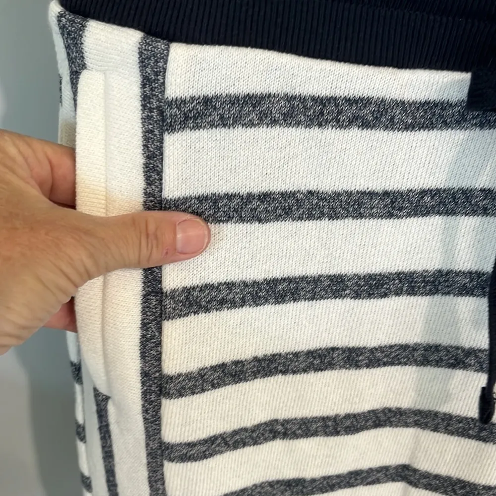 Skort Knit Skirt Black Cream Drawstring - Image 9