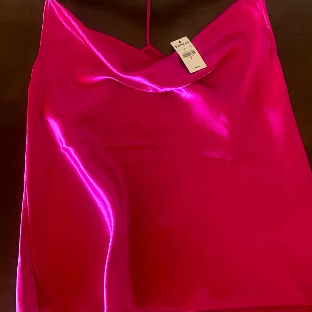 Express Pink Asymmetrical Backless Camisole - Image 3