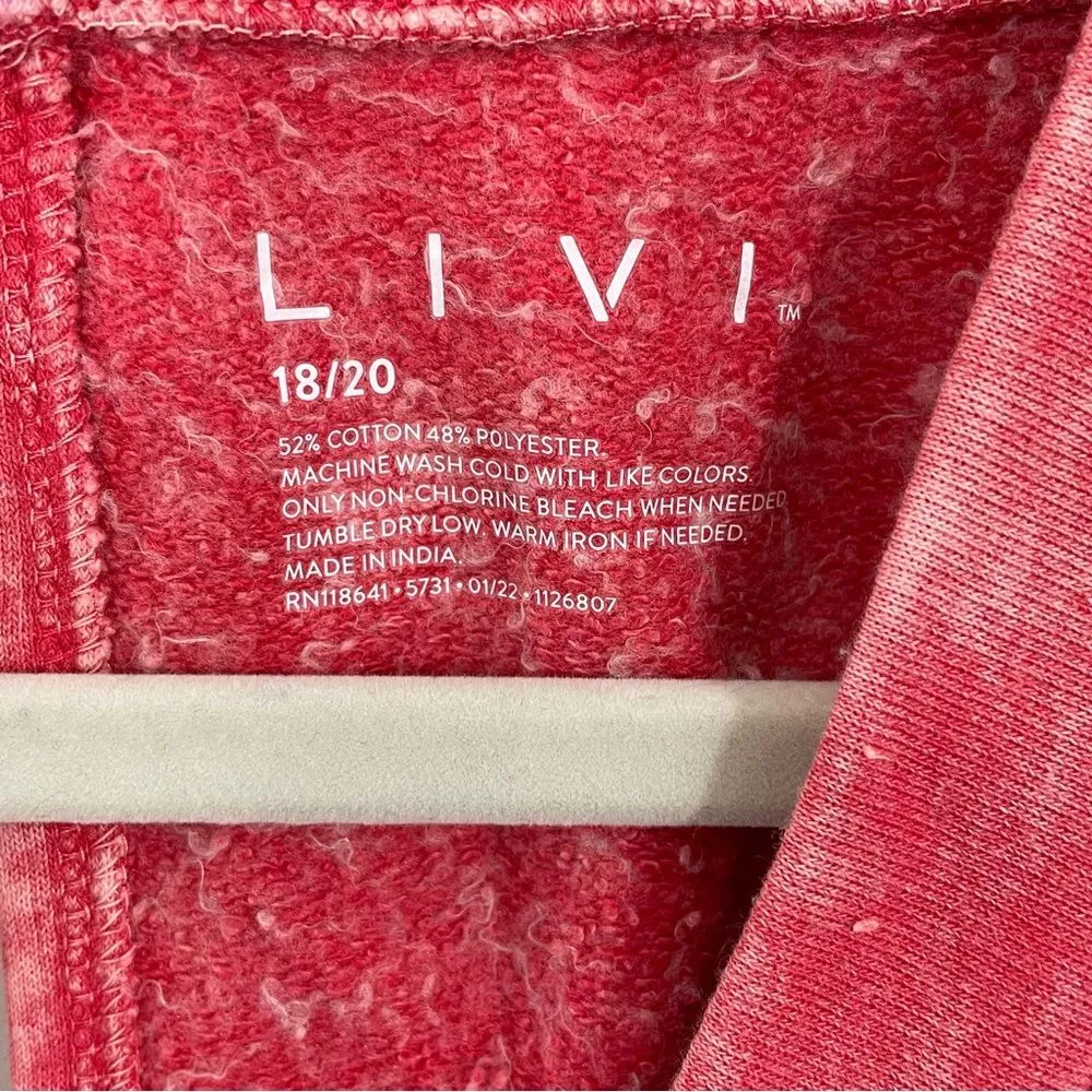 NWT‎ Lane Bryant Livi Red Tie Dye Jumpsuit Sleeveless Cropped Jogger Size 18/20 - Image 4