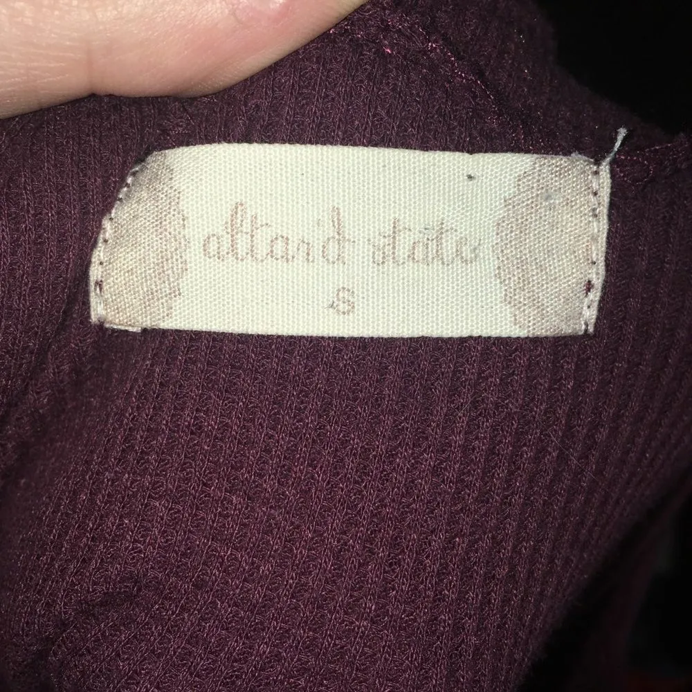 Altar’d State S maroon oversized lounge shirt - Image 3