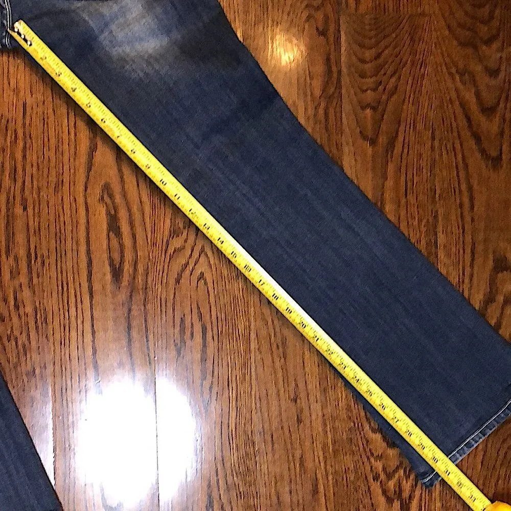 MISS ME Dark Wash Embellished Boot Cut Denim Low Rise Jeans Size 28x31 TAG 28x34 - Image 11