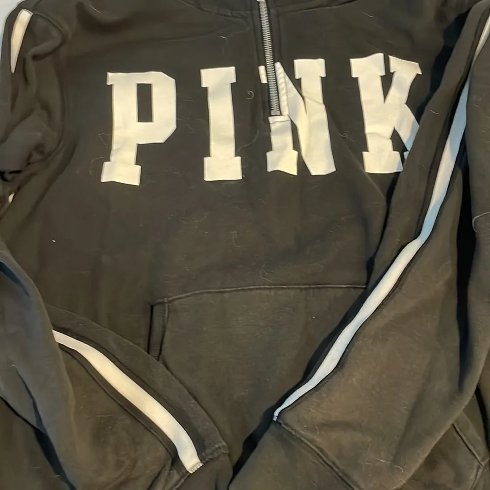 Black XS long sleeve zippered sweatshirt by Pink - Image 2