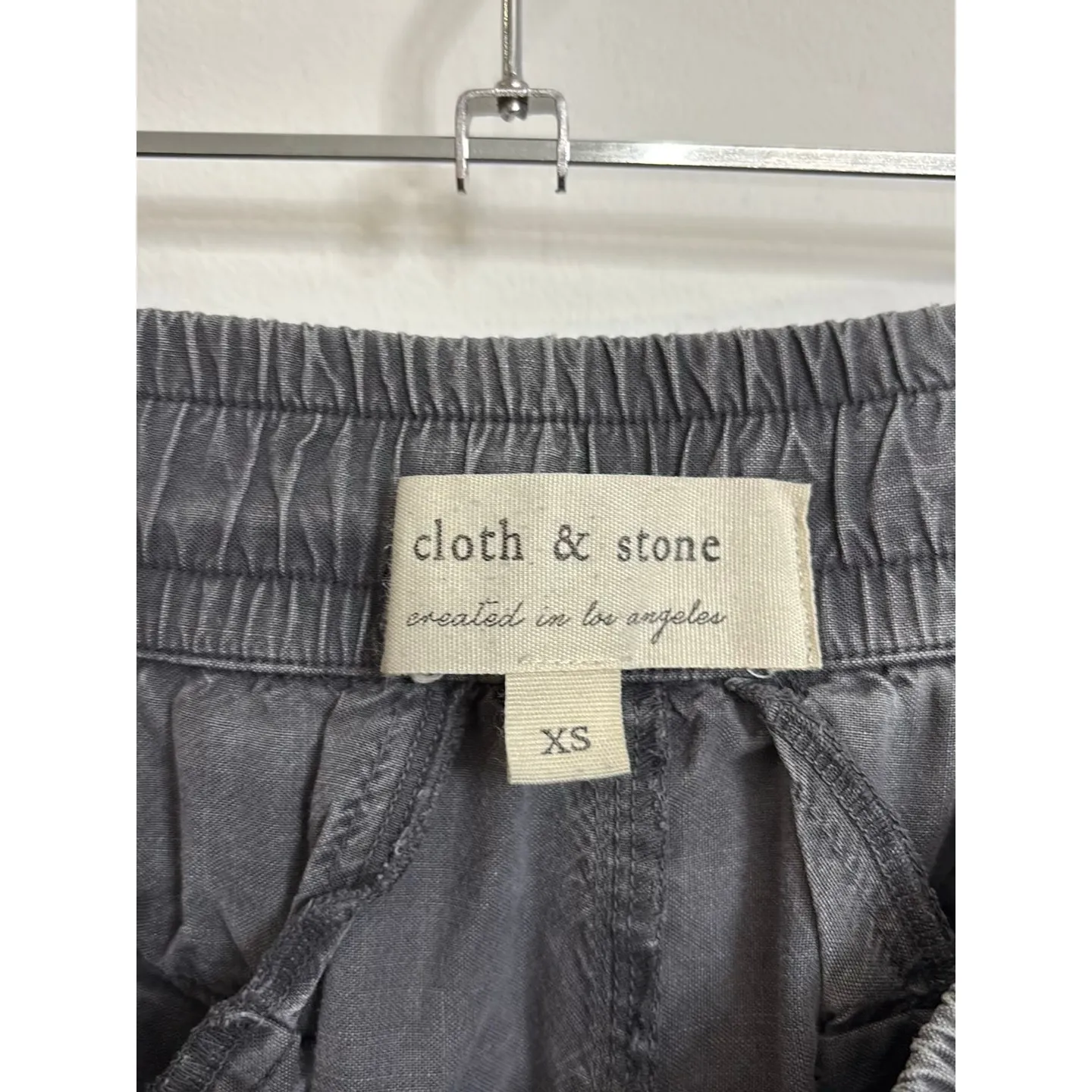 Cloth & Stone Joggers Womens XS Gray Blakely Cargo Tencel Elastic Waist - Image 3