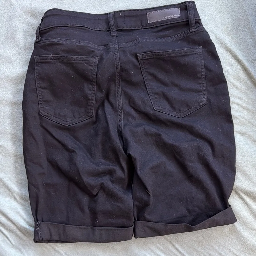 DKNY Black Denim Shorts - Image 2