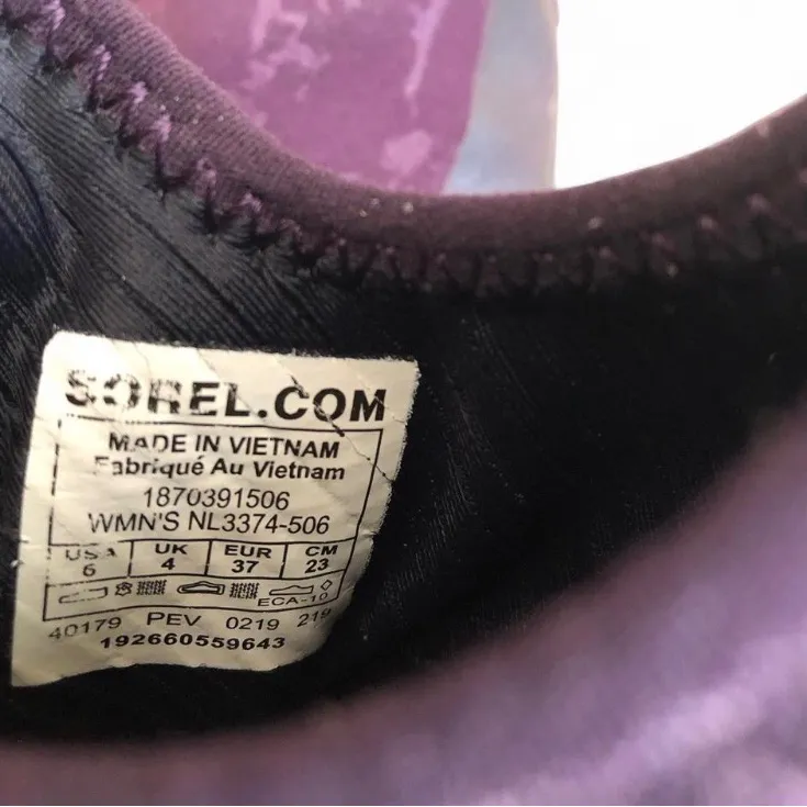 Sorel Kinetic Sneak Womens Size 6 Shoes Purple Knit Slip On Athletic Sneakers - Image 7