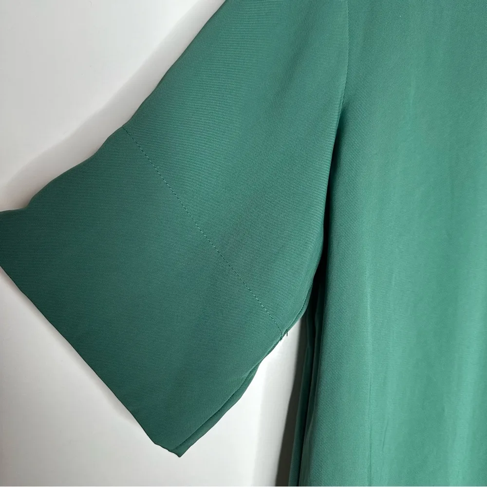 Everlane Green Japanese GoWeave Short Sleeve Zipper Back Shift Dress Size 2 - Image 6